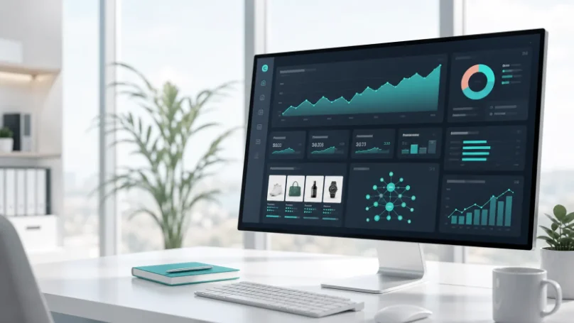 Dashboard de ecommerce con crecimiento SEO